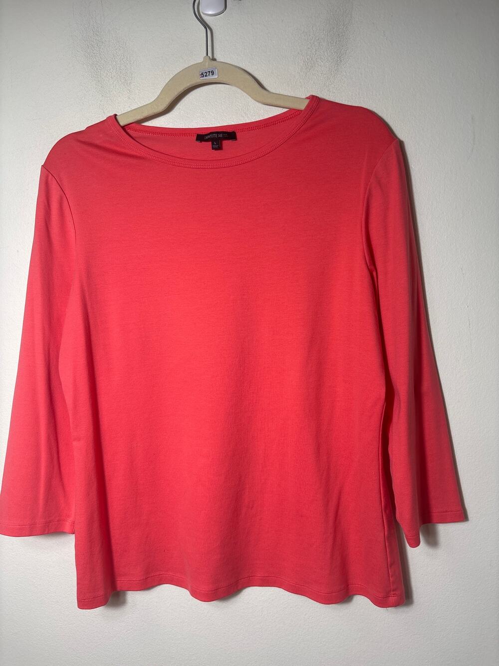Lafayette 148 Pinkish Orange Long Sleeve Shirt Sz L